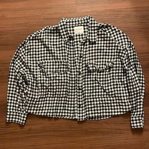 Abercrombie & Fitch Crop-top Flannel - Women’s Medium